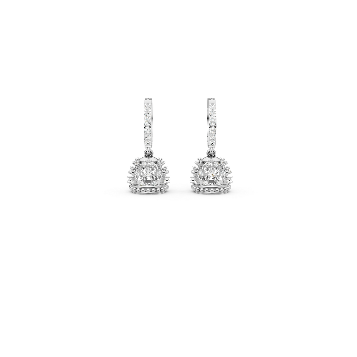 Diamond Hoop Dangling Jhumka