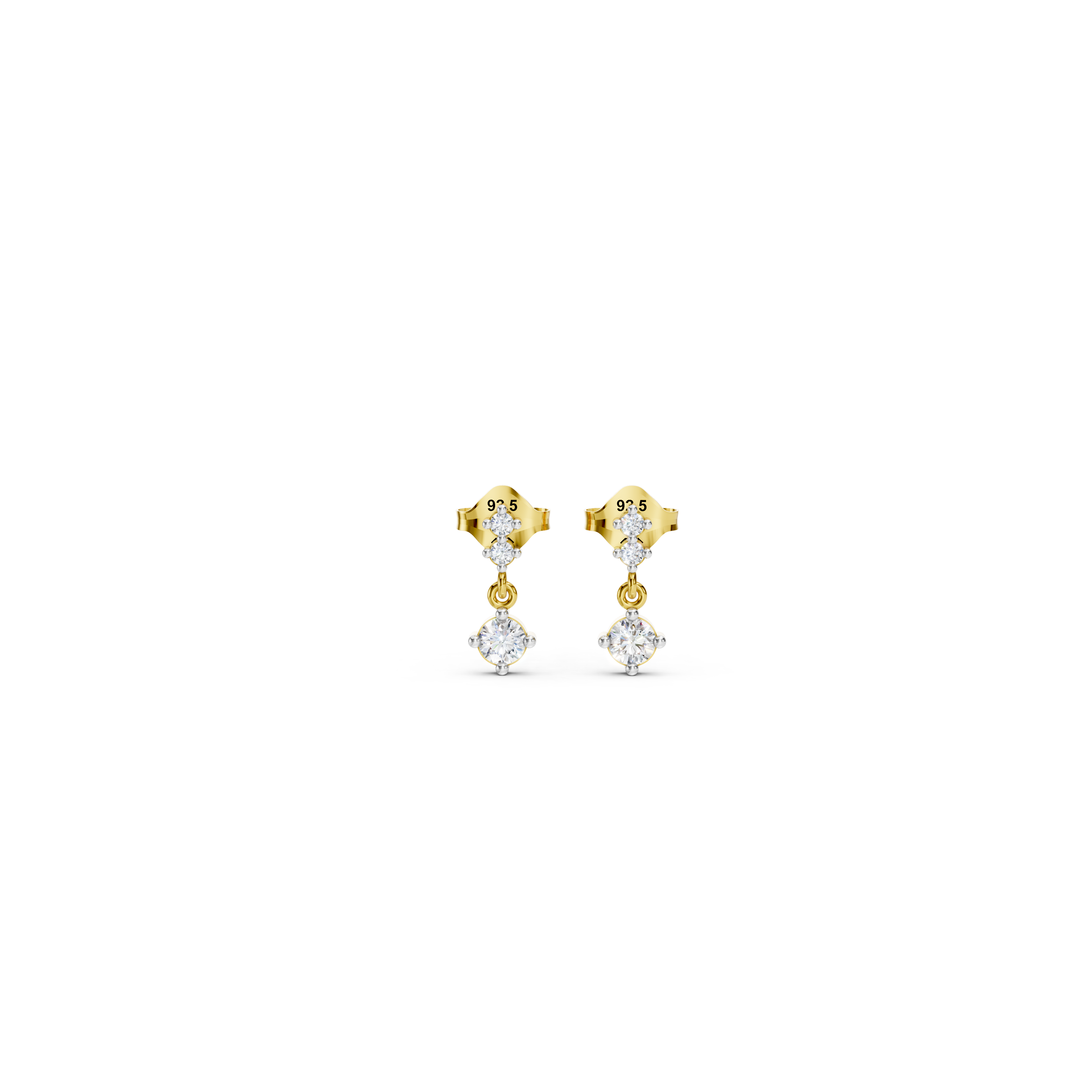 Diamond drop earrings
