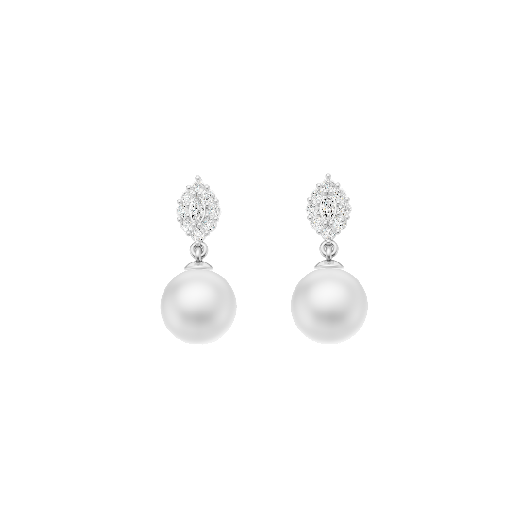 Pearl Drop Diamond Set