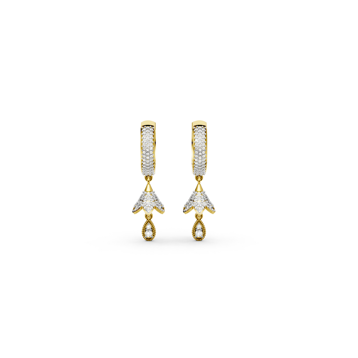Pear Drop Diamond Jhummka