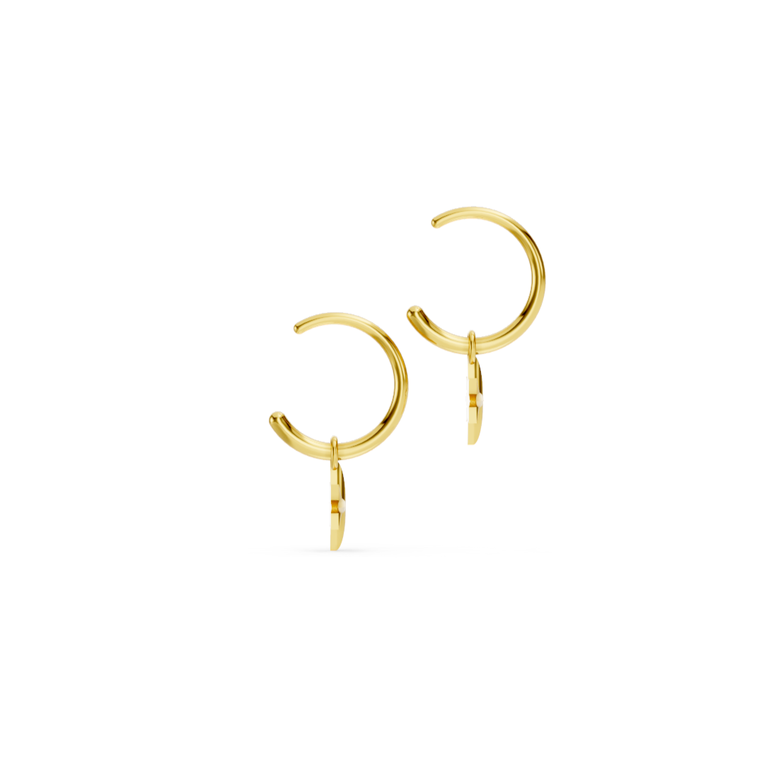 Mini boucles d'oreilles créoles étoiles