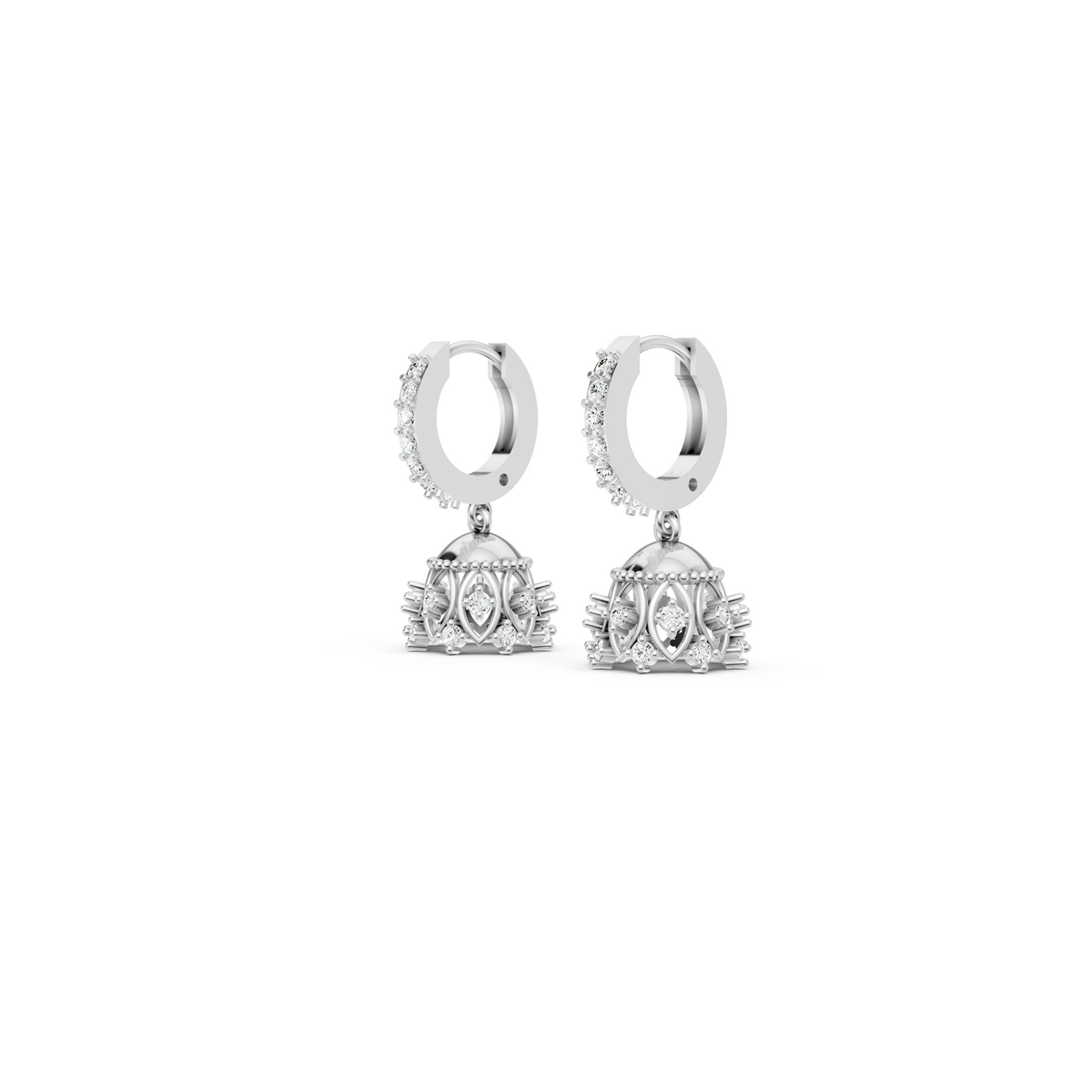 Diamond Hoop Mini Jhumka