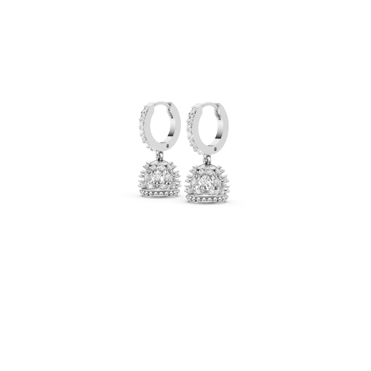 Diamond Hoop Dangling Jhumka