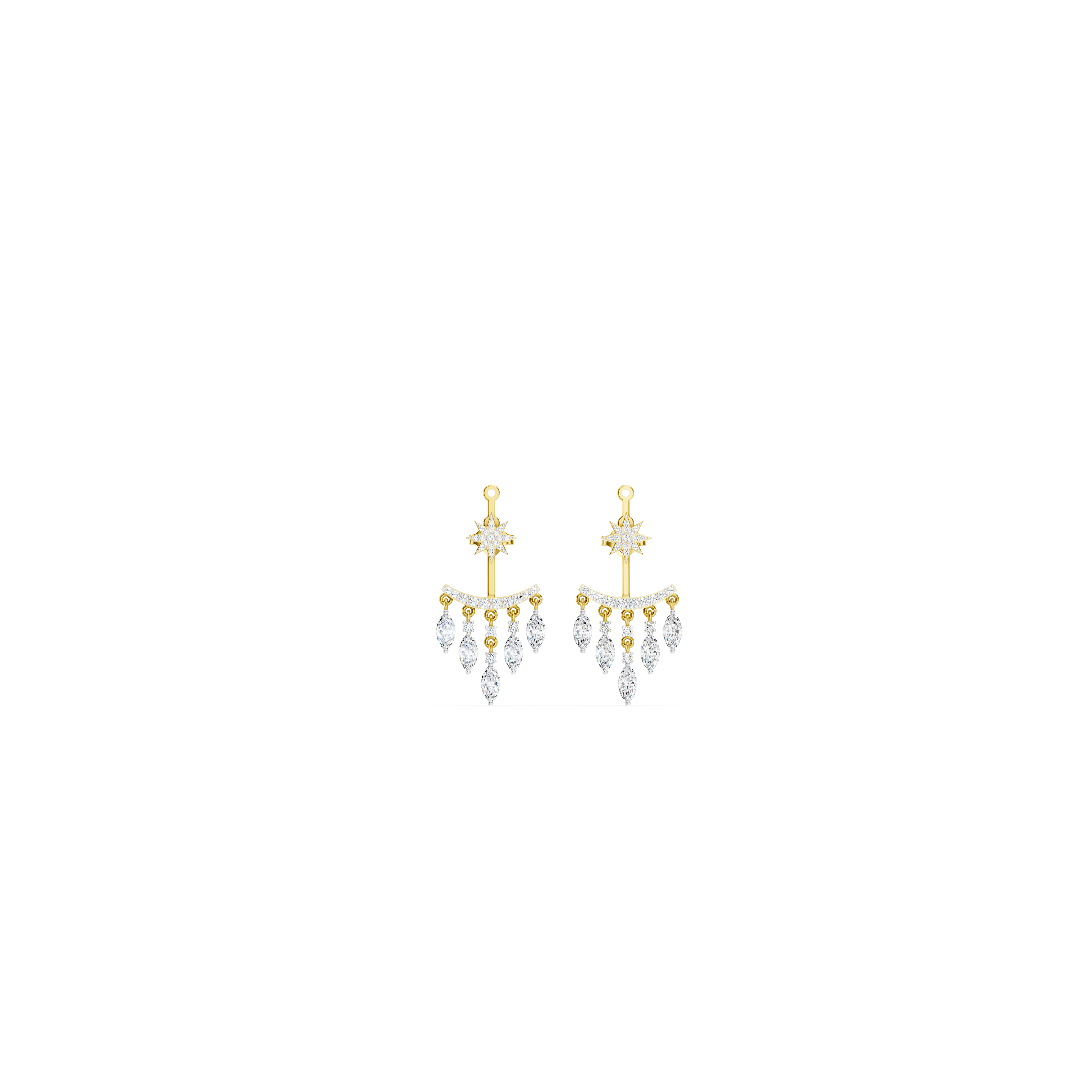 925Silver Marquise Fall Star Earrings