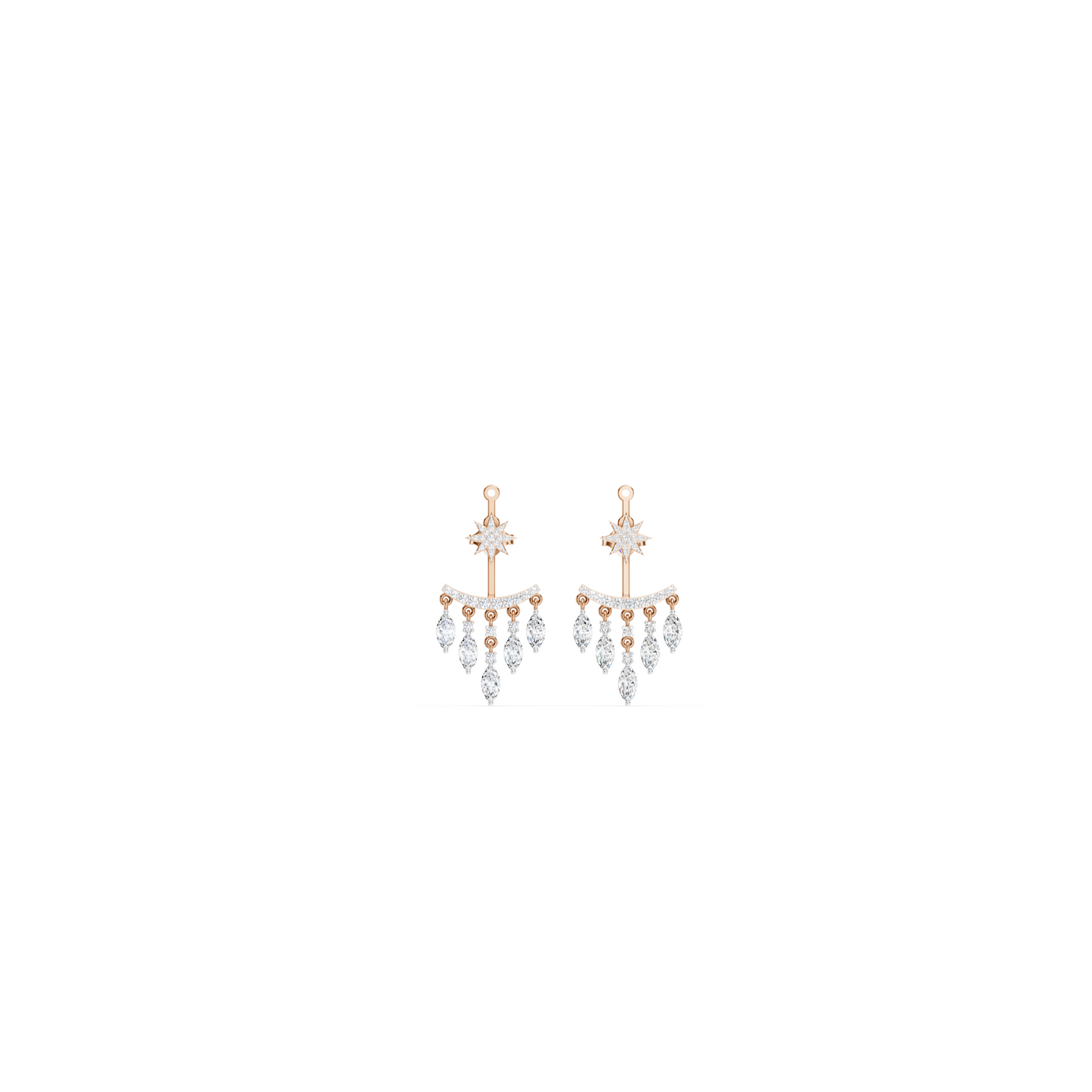 925Silver Marquise Fall Star Earrings
