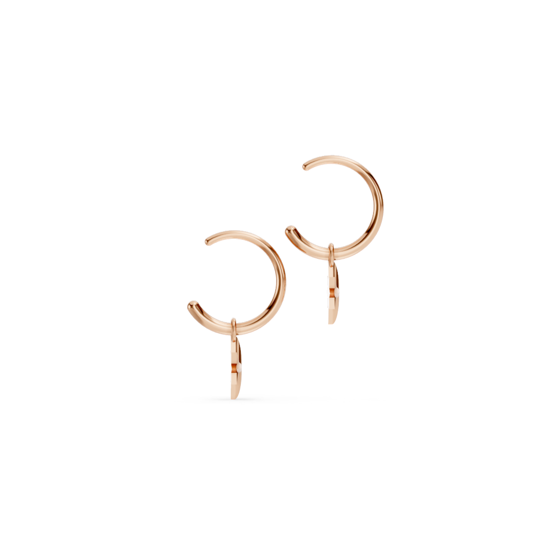 Mini boucles d'oreilles créoles étoiles