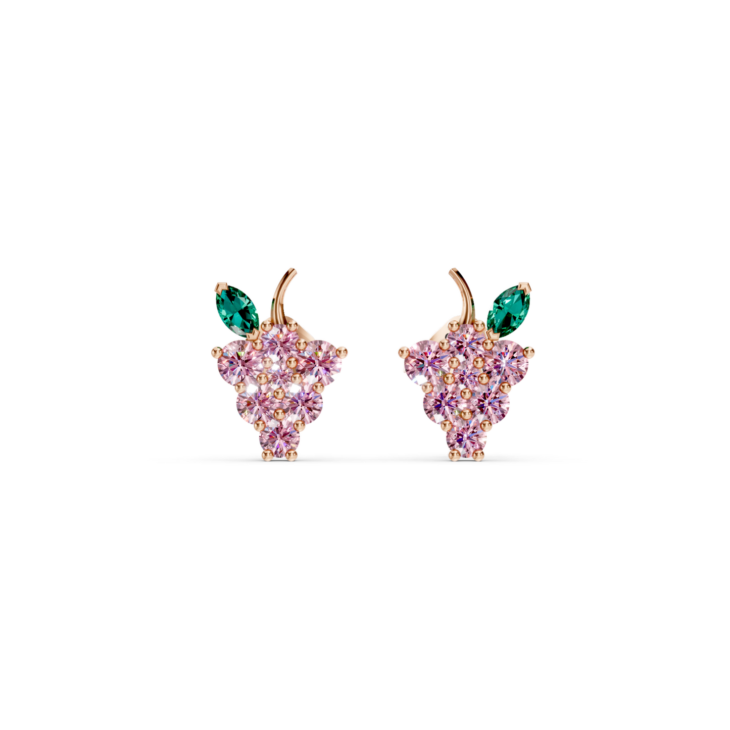 Boucles d'oreilles raisin