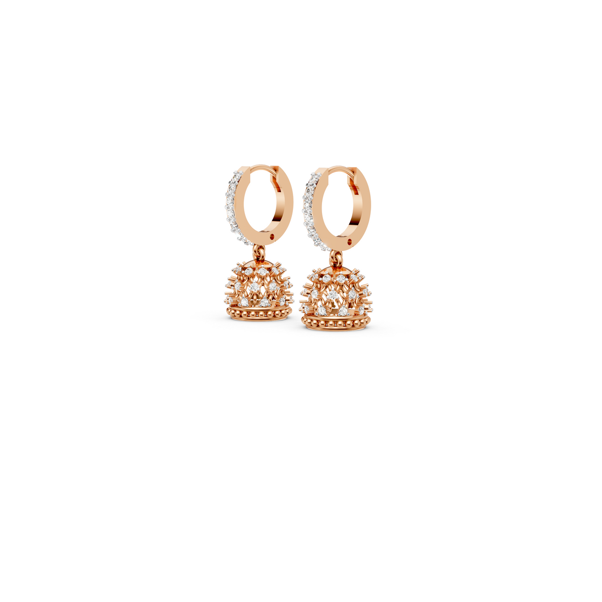 Diamond Hoop Dangling Jhumka