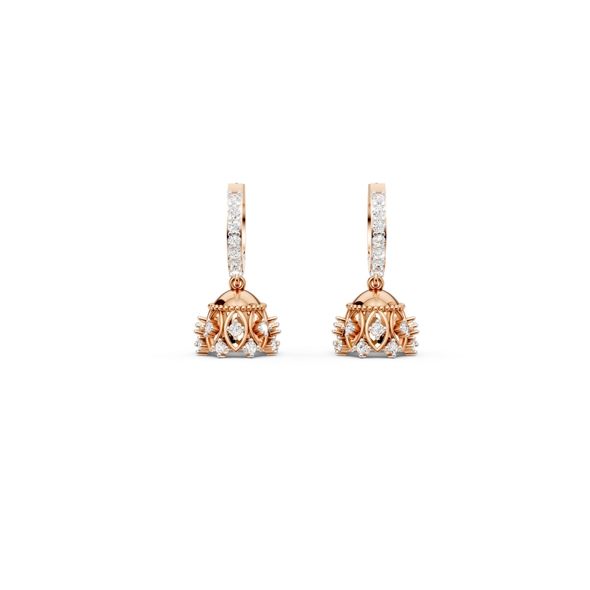 Diamond Hoop Mini Jhumka