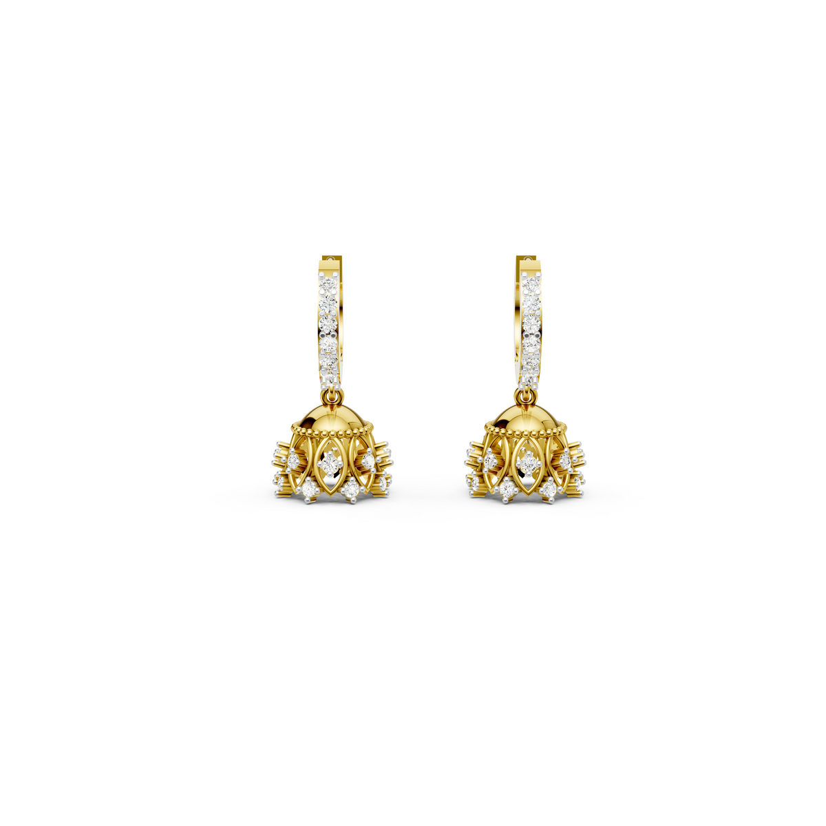 Diamond Hoop Mini Jhumka