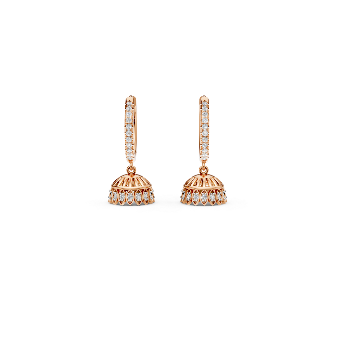 Mini Diamond Hoop Tiara Jhumka