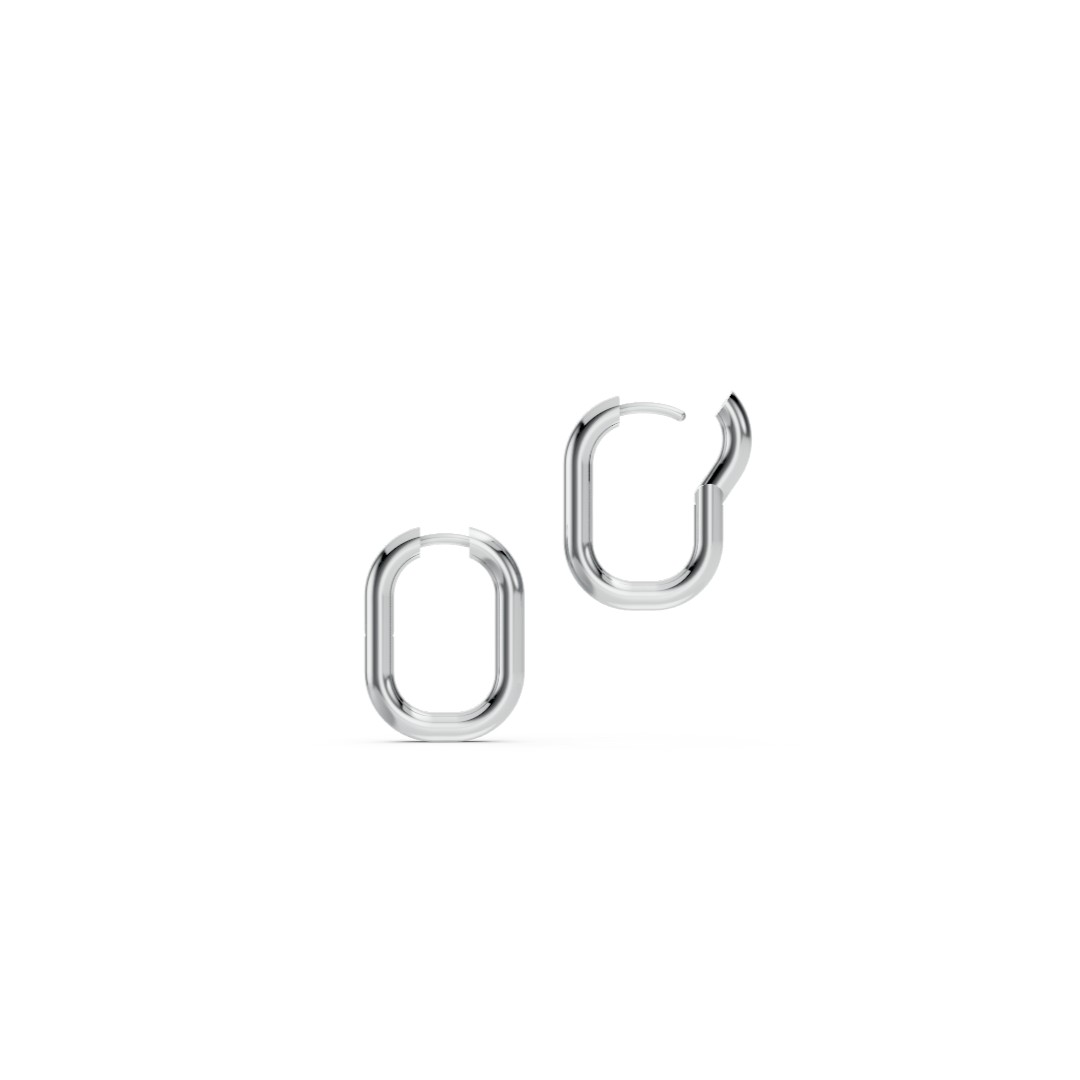 Boucles d'oreilles créoles rectangulaires