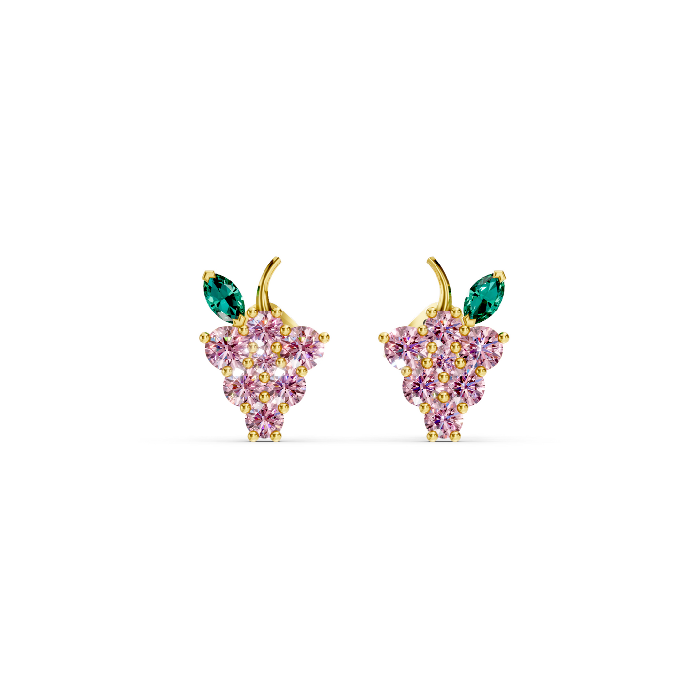 Boucles d'oreilles raisin