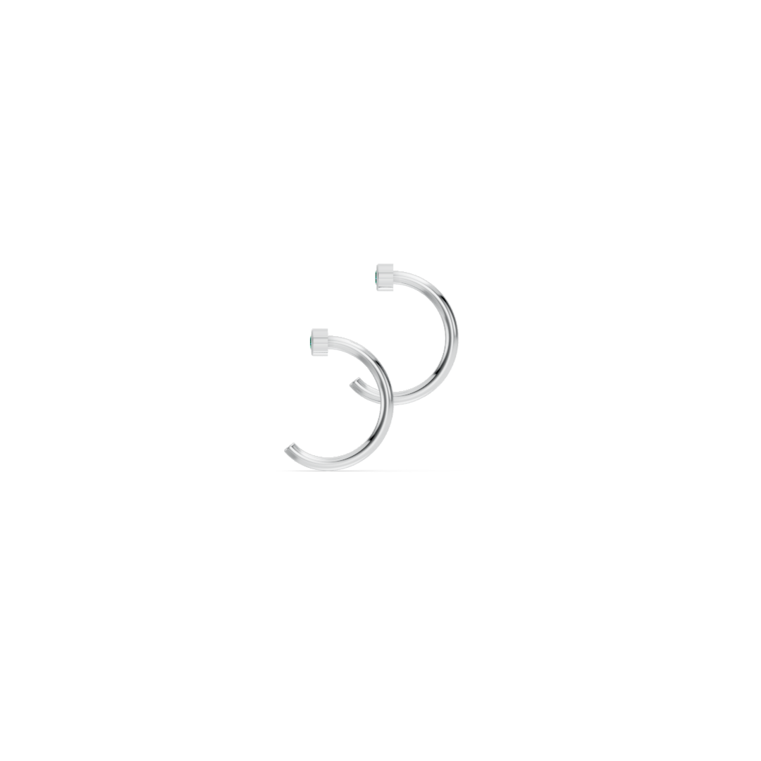Boucles d'oreilles manchettes en pierres précieuses multicolores