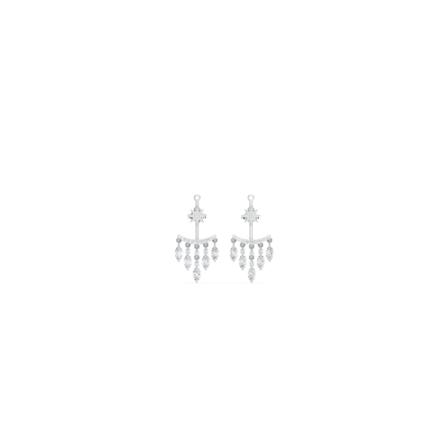 925Silver Marquise Fall Star Earrings