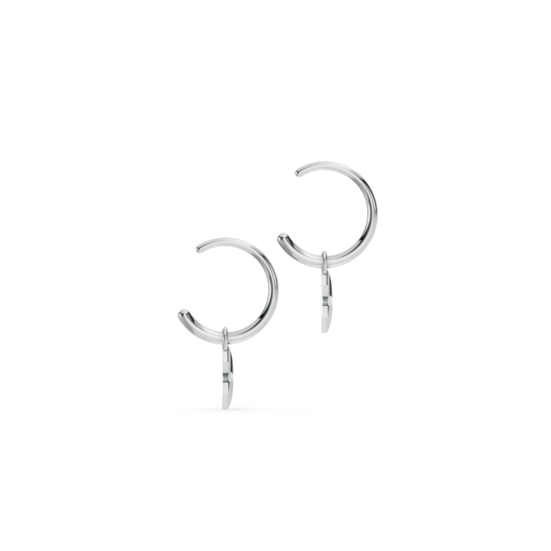 Mini boucles d'oreilles créoles étoiles