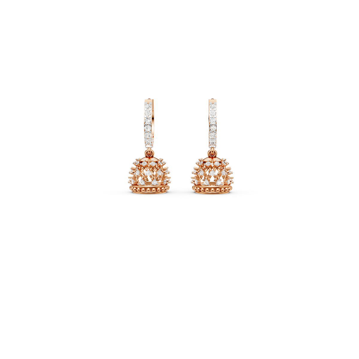 Diamond Hoop Dangling Jhumka