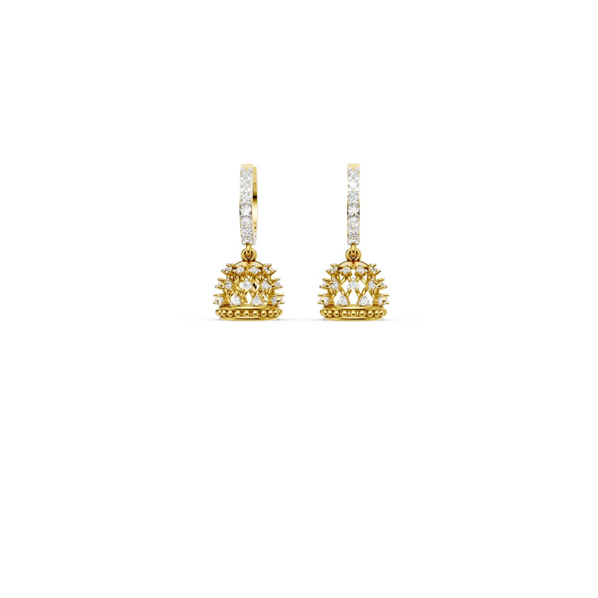 Diamond Hoop Dangling Jhumka
