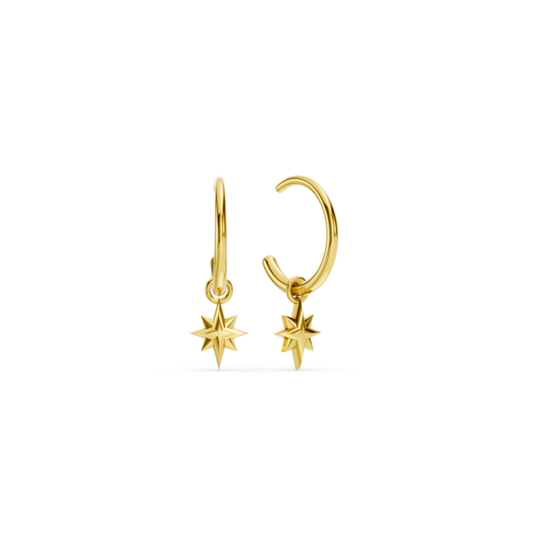 Mini Star Hoop Earrings