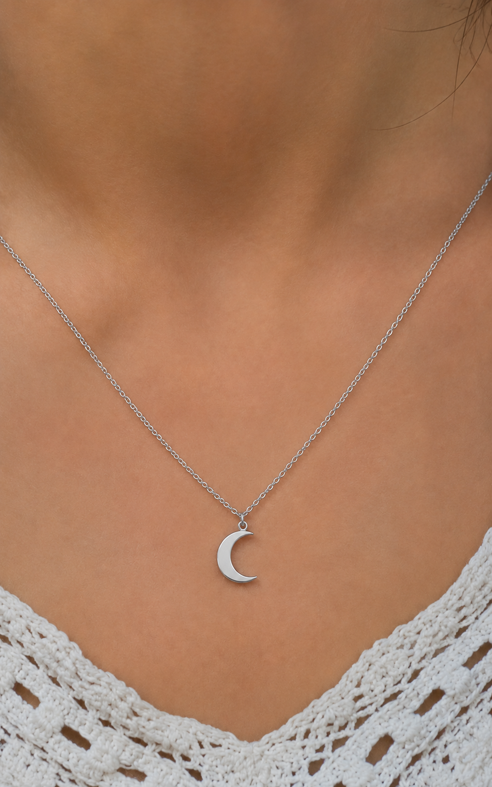 Solid Half Moon Necklace