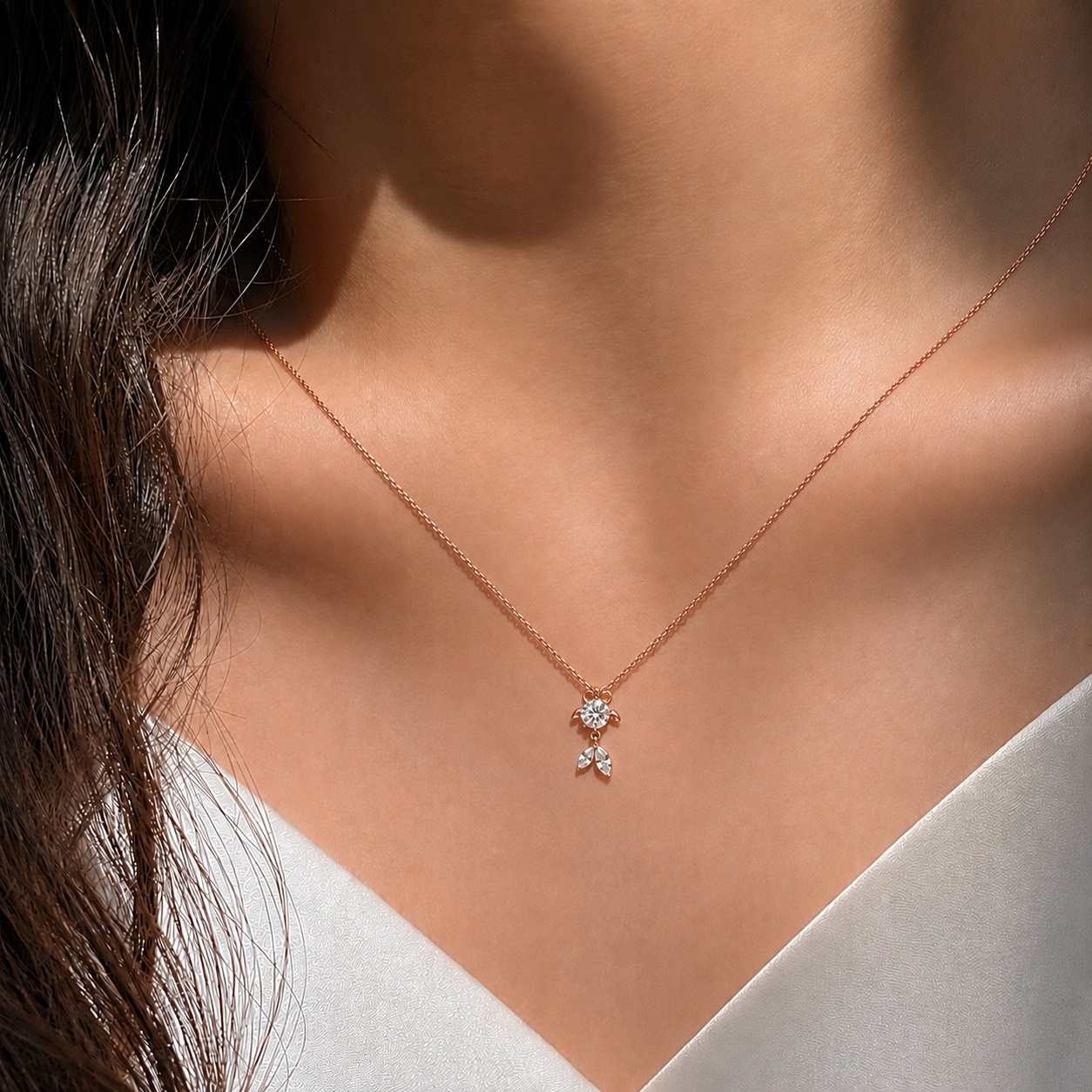 Solitaire Fish Necklace