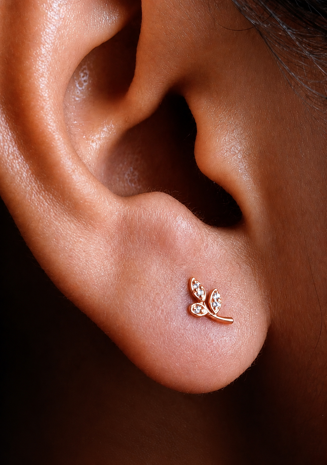 Tiny Leaf Earrings