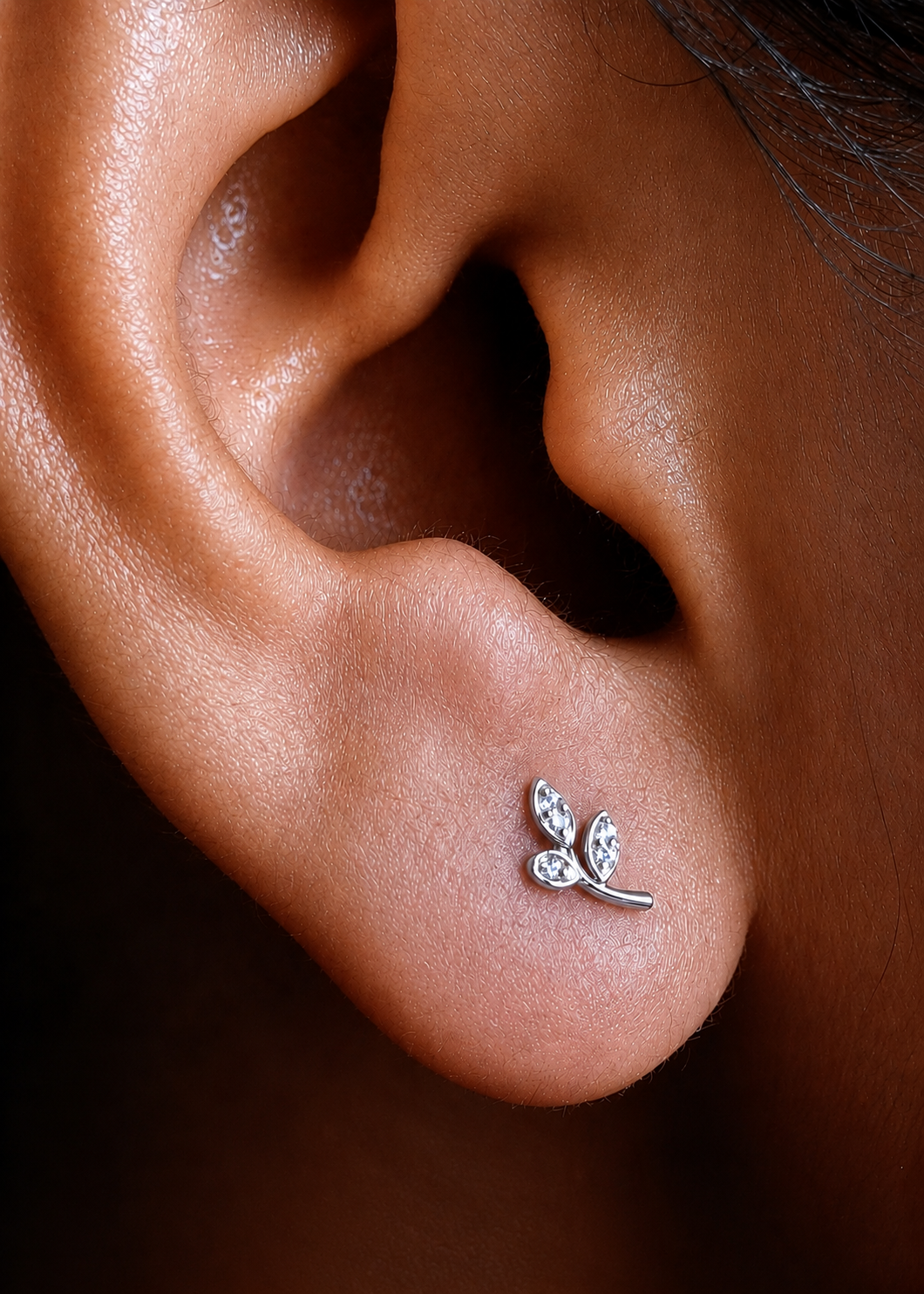 Tiny Leaf Earrings