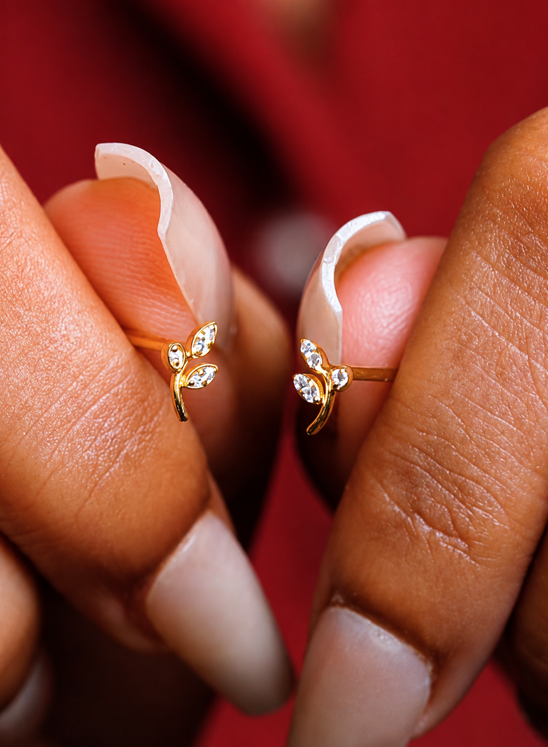 Tiny Leaf Earrings