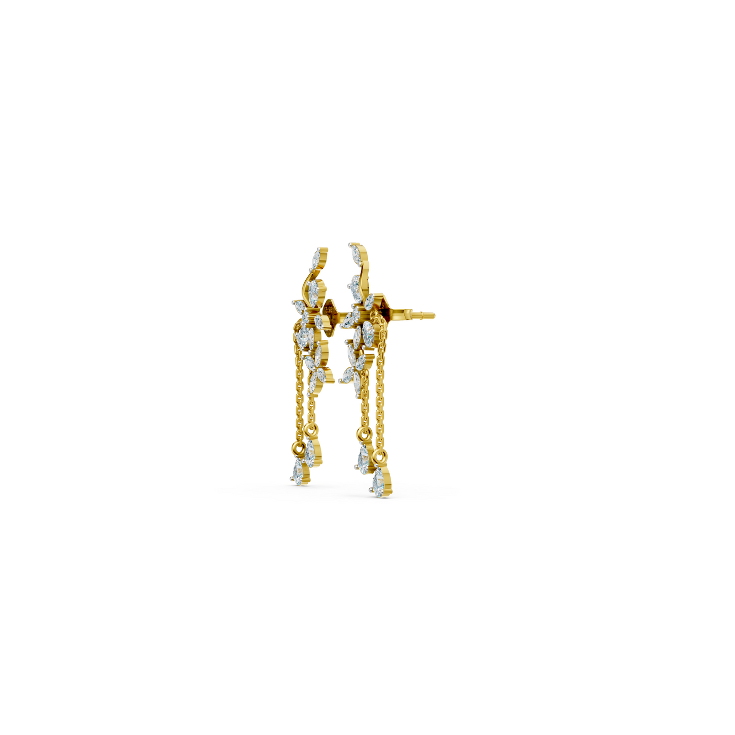 Diamond Pear Drops Flower Set