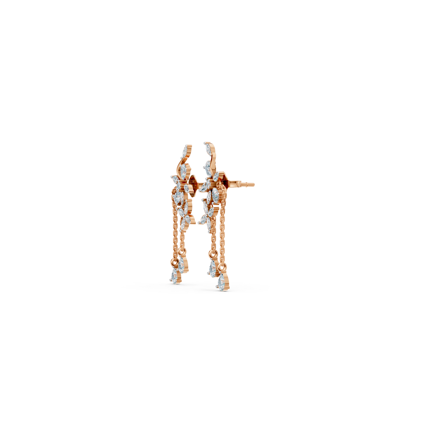 Diamond Pear Drops Flower Set